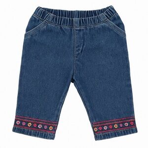 Sesame Street Embroidered Hem Baby Jeans